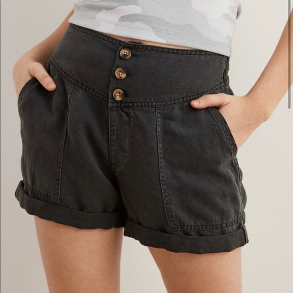 NWT Aerie High-Waisted Gray Shorts